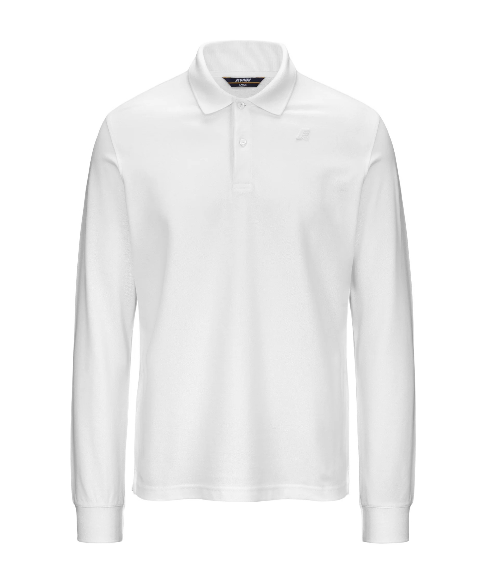 K-way Slim-fit Long-sleeved Polo Shirt In White