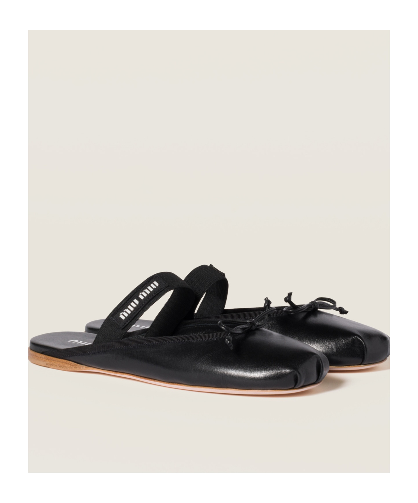 Miu Miu Black Viscose Mules In Black