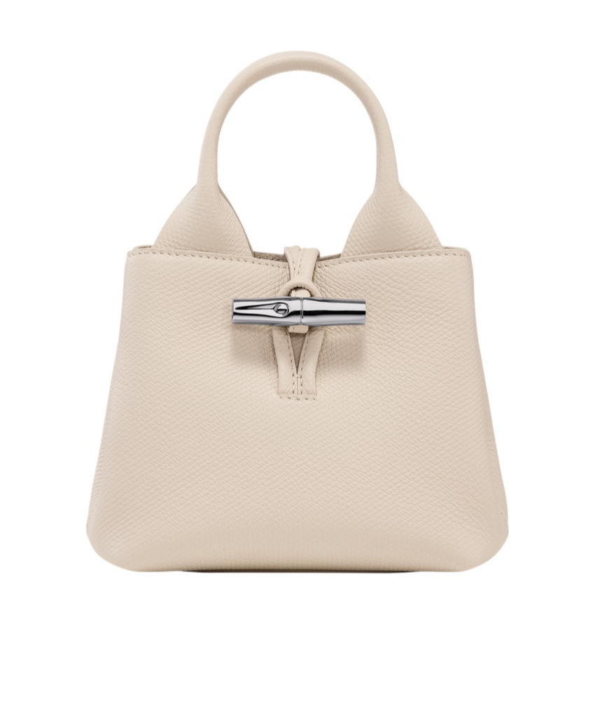 Longchamp Roseau Xs Leather Tote Bag In Nude