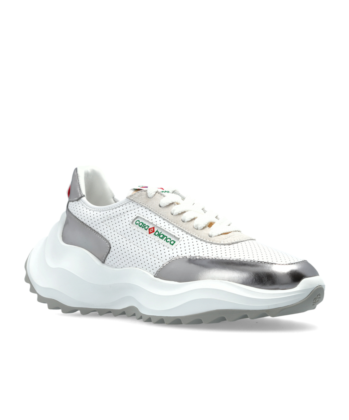 Shop Casablanca Laced Sneakers In White
