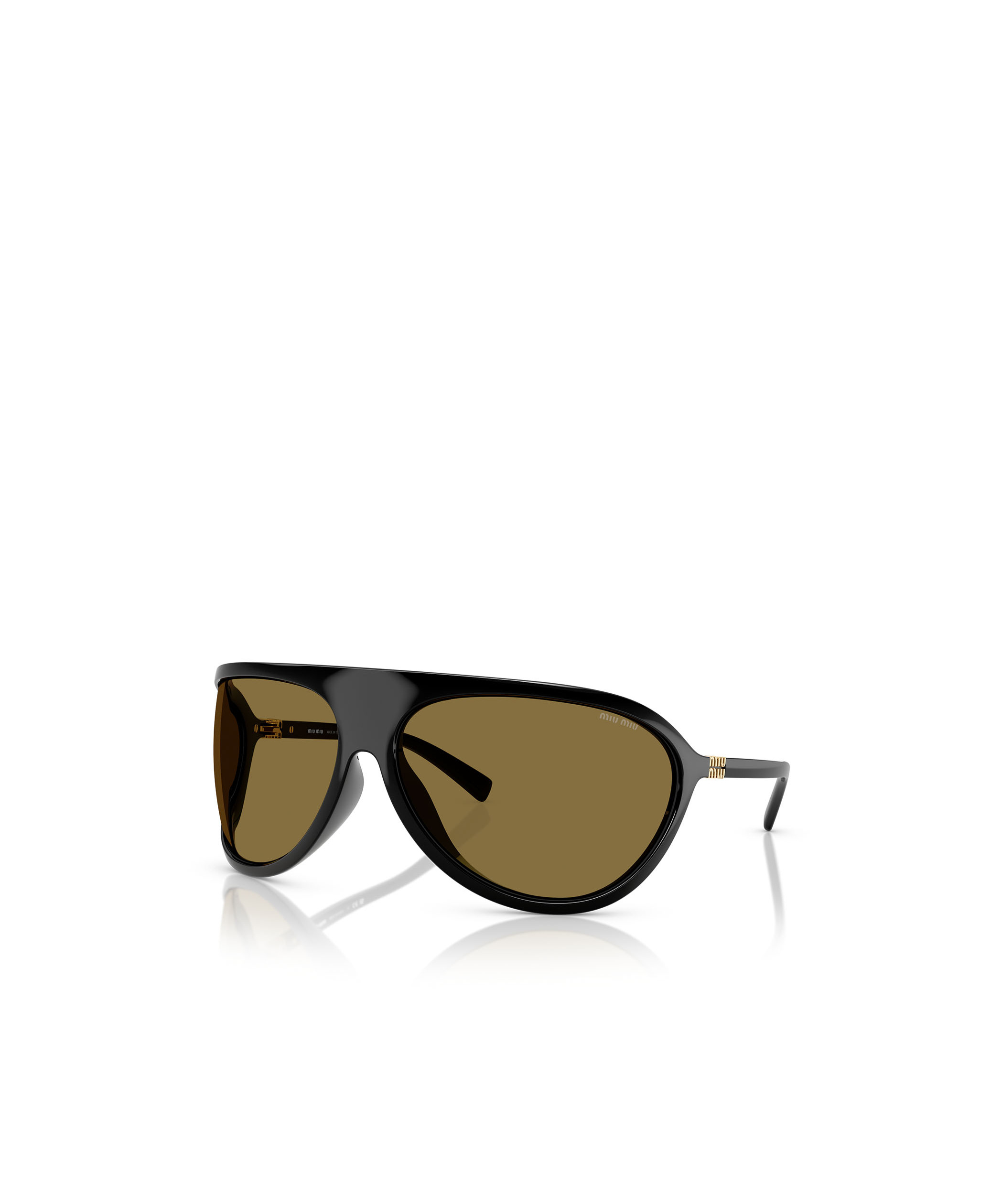 Miu Miu Runway Oversized Aviator Sunglasses In Green