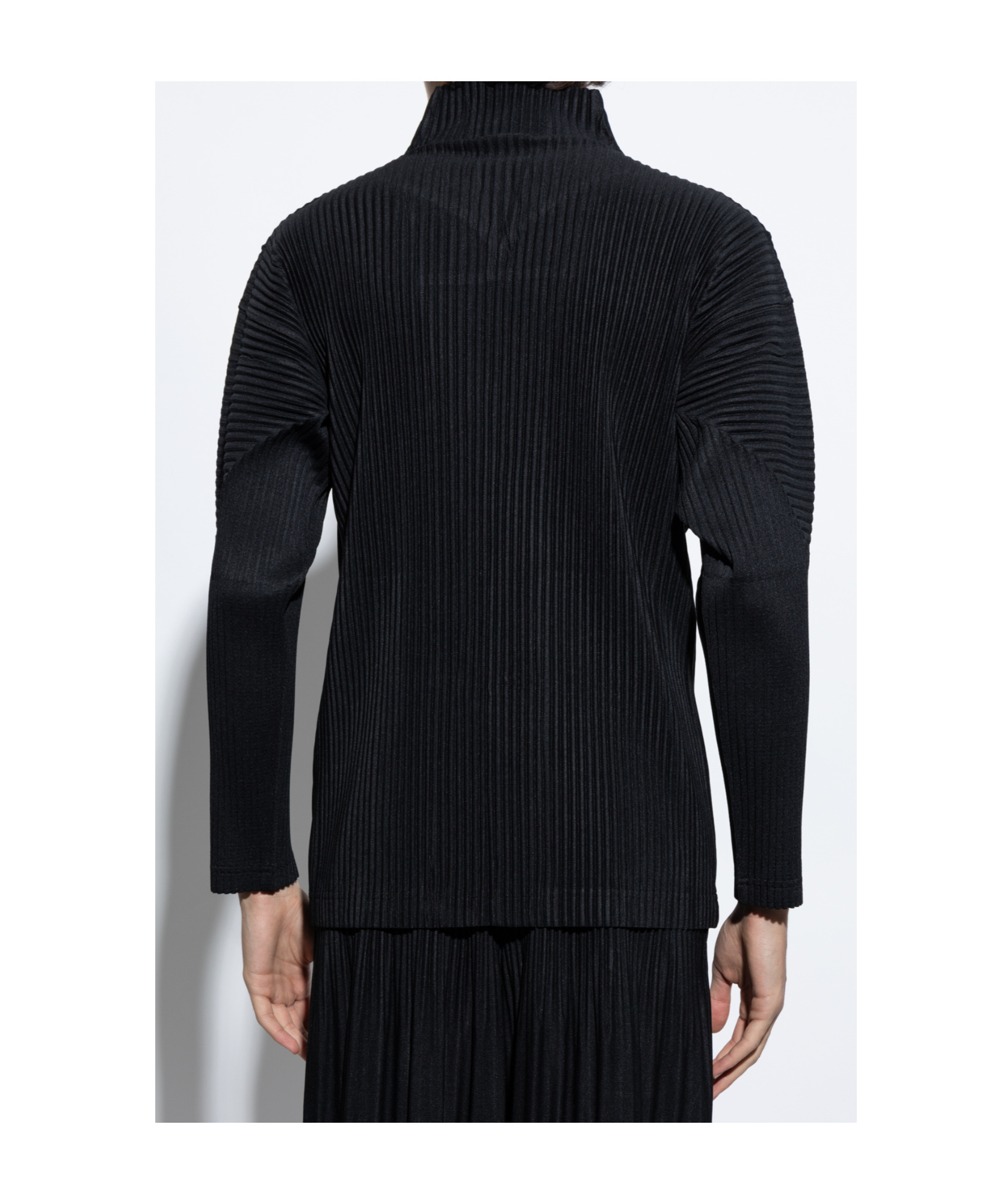 Shop Issey Miyake Plissé Jacket In Black