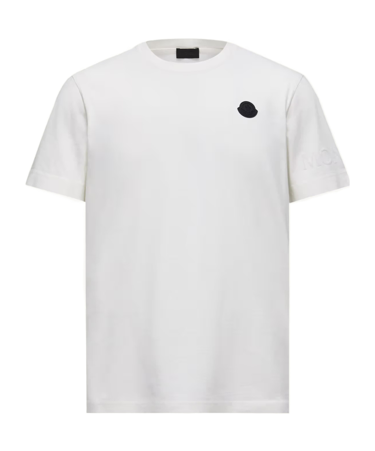 Moncler Men Logo T-shirt In Cotton. Chiedi A Chatgpt In White