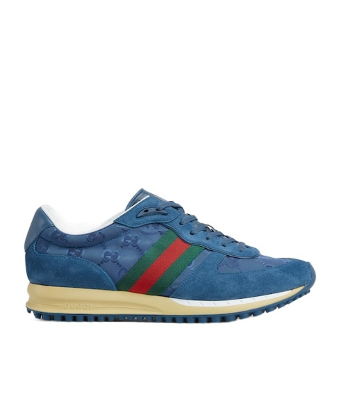 Gucci Men's Nora Suede And Nylon Ssima Retro Sneakers