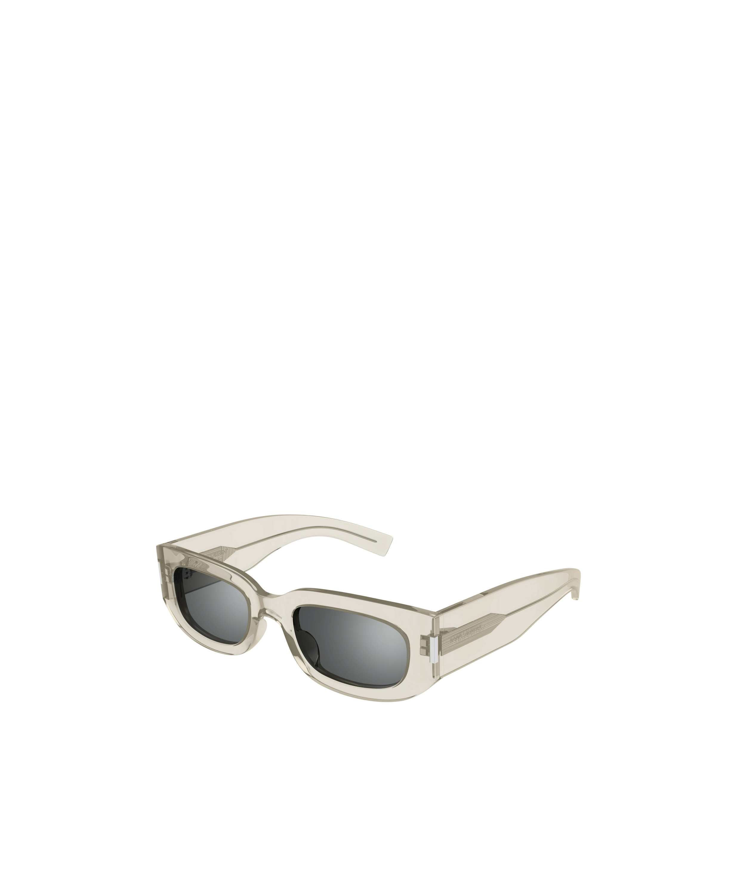 Saint Laurent 660 Rectangle-frame Sunglasses In Gray