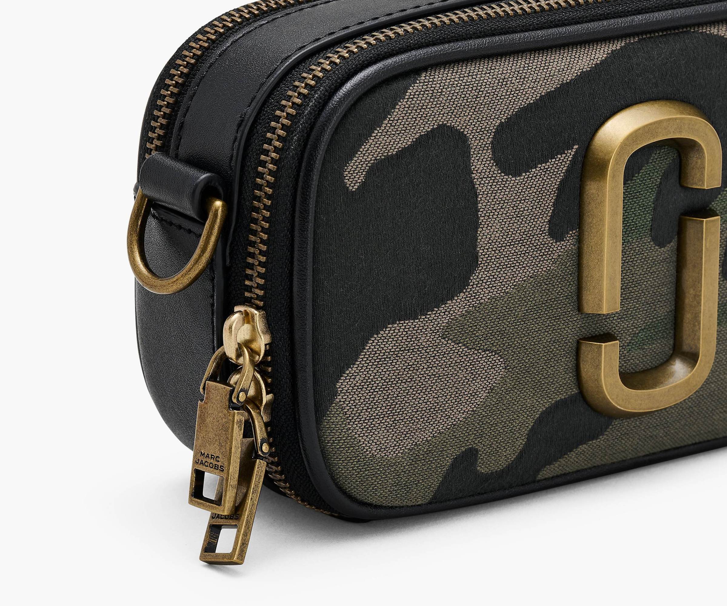 Marc Jacobs The Camo Jacquard Snapshot Camera Bag In Black