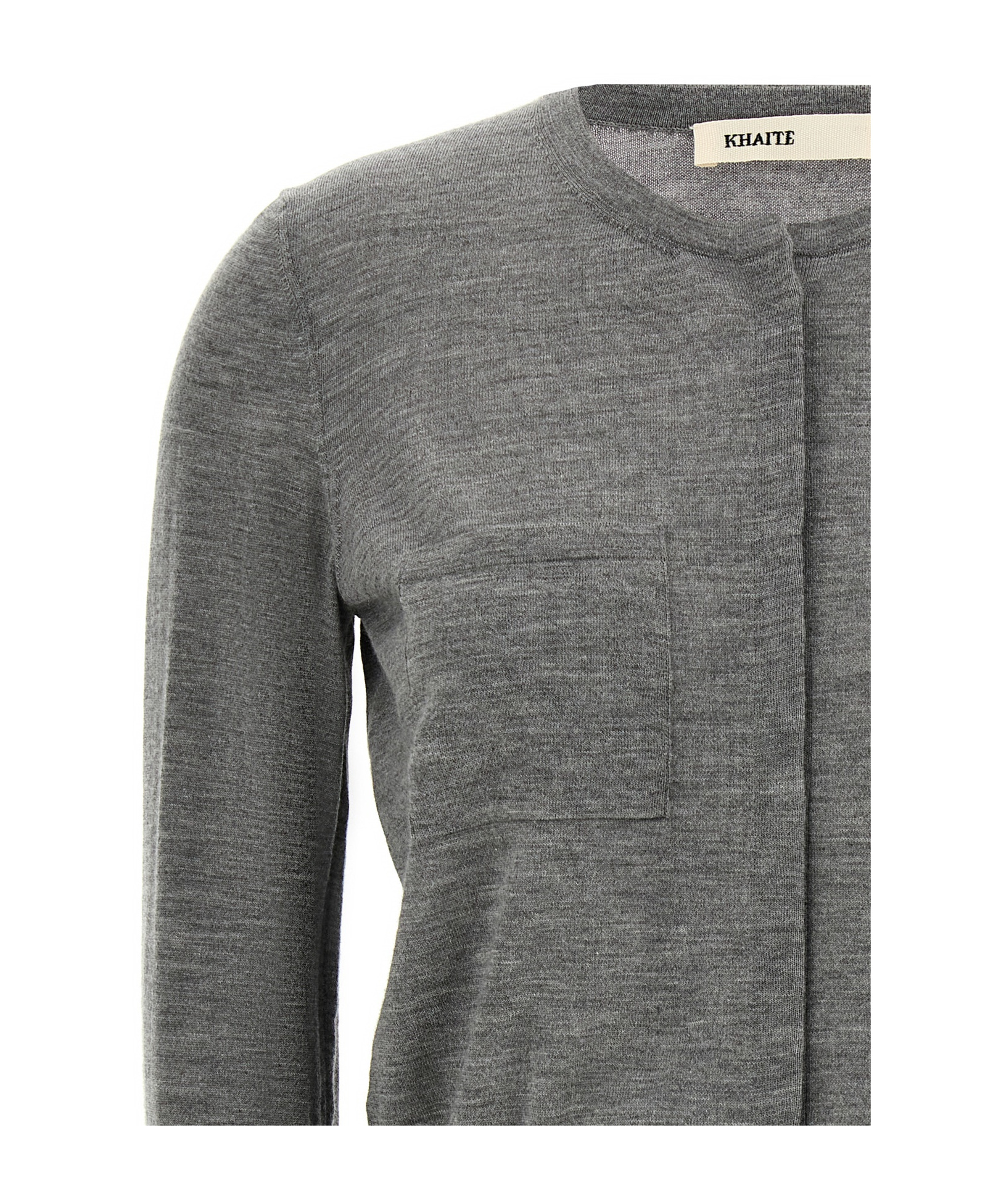 KHAITE LONG-SLEEVED KNITTED CARDIGAN