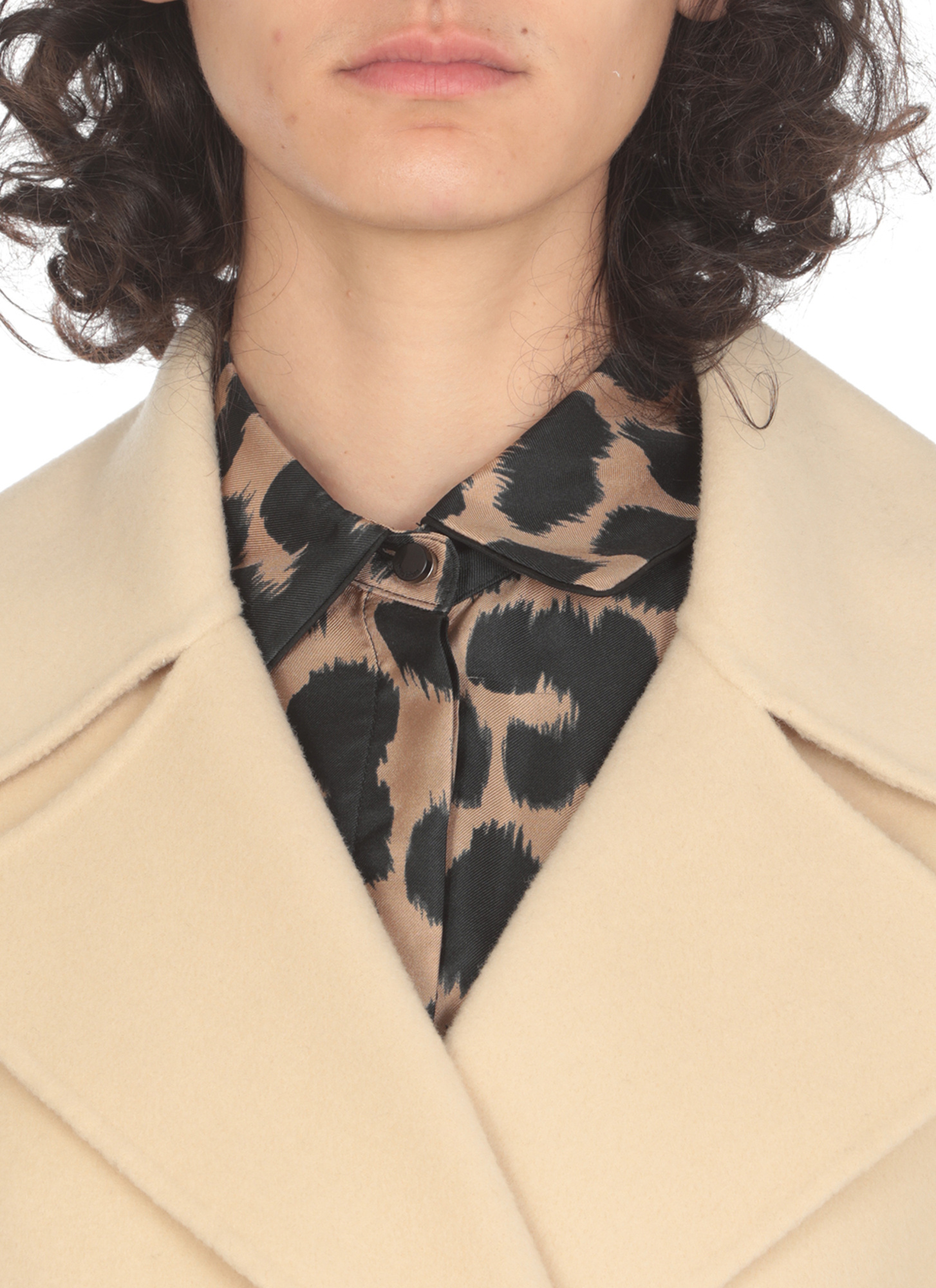 Weekend Max Mara Manu Belted Wool Midi Coat In Nude