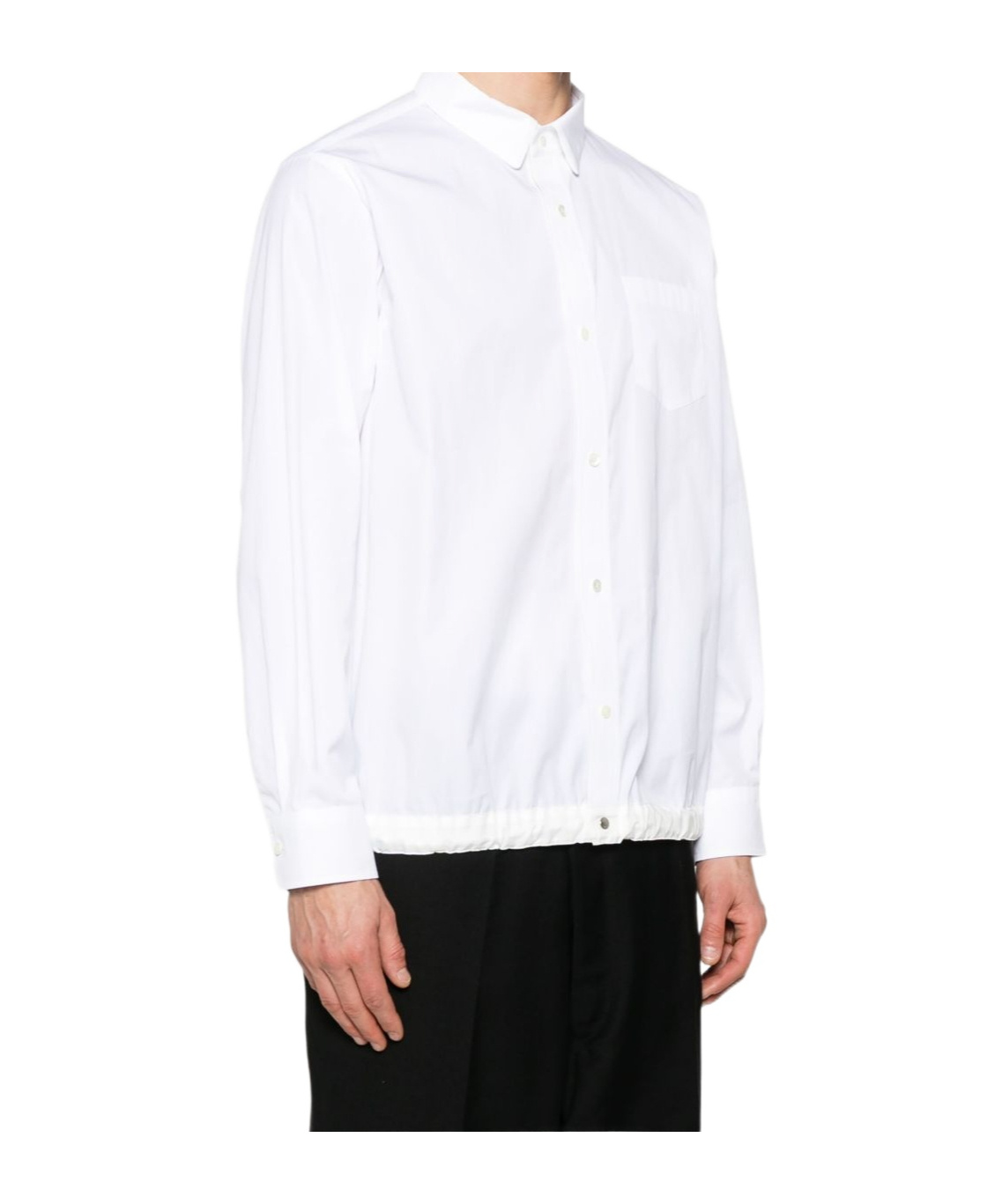 Sacai Long-sleeved Shirt In White