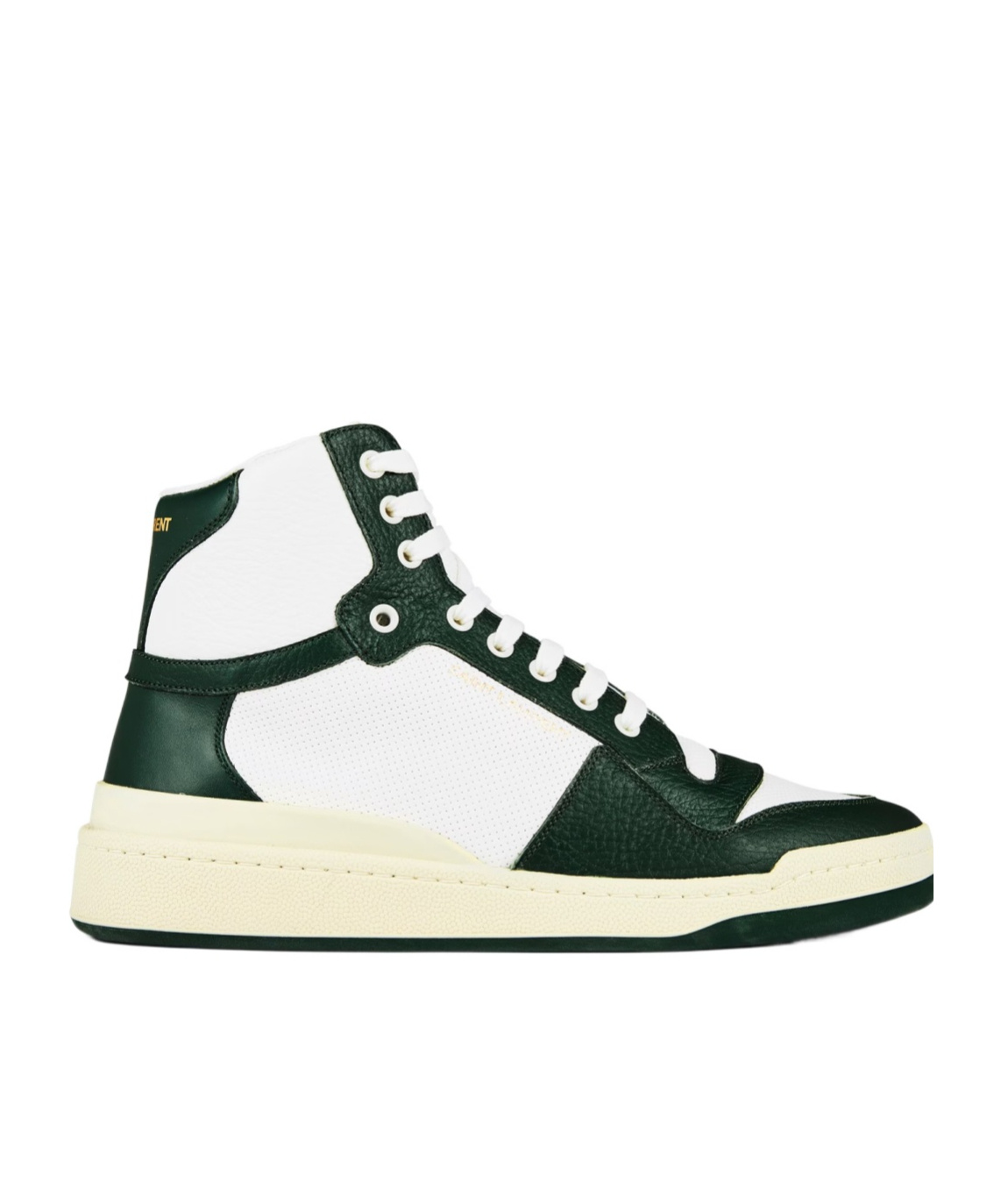 Saint Laurent Sl24 Leather High-top Trainers In White