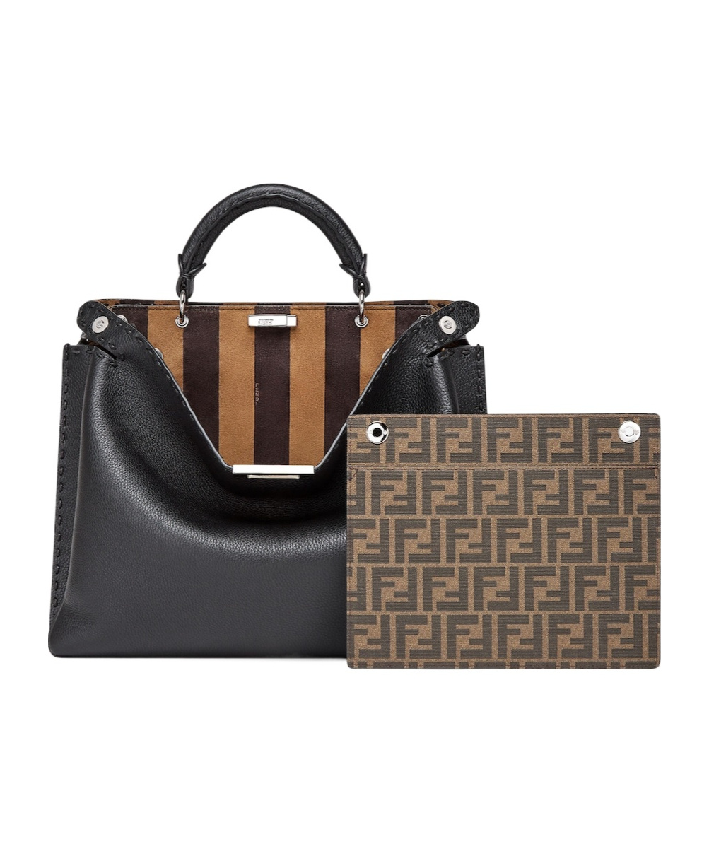 Fendi Selleria Peekaboo Iseeu Soft Medium In Black