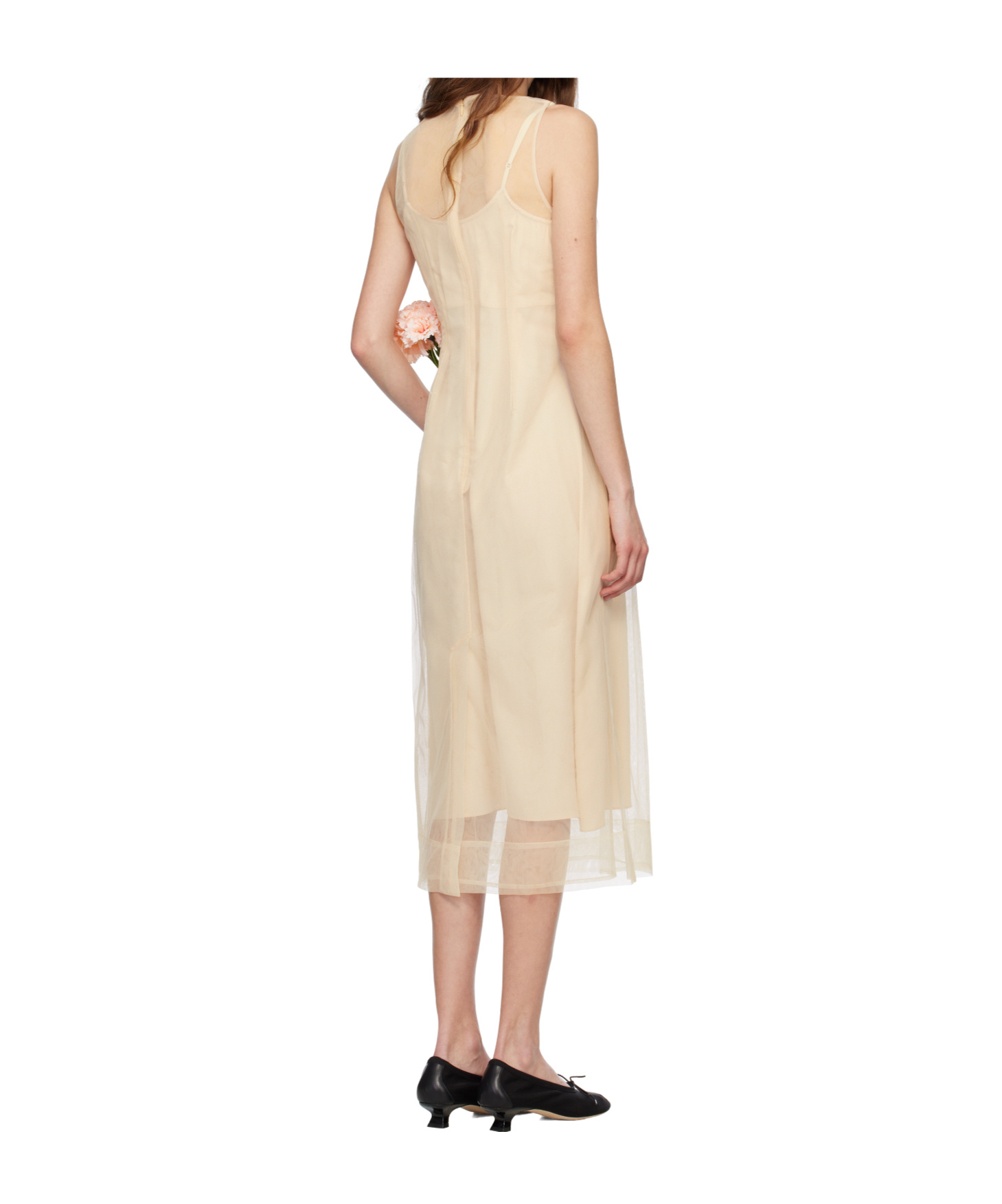 Simone Rocha Carnation Dart Dress In Neutral