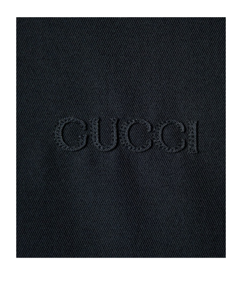 Gucci Long-sleeved Twill Jacket In Black