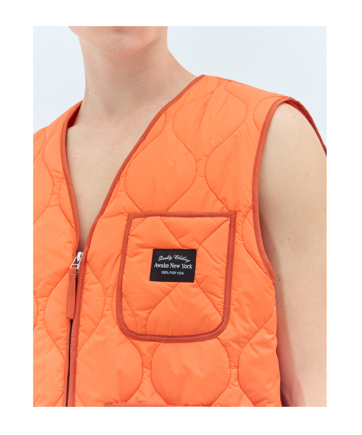 Awake Quilted Vest In Multicolor