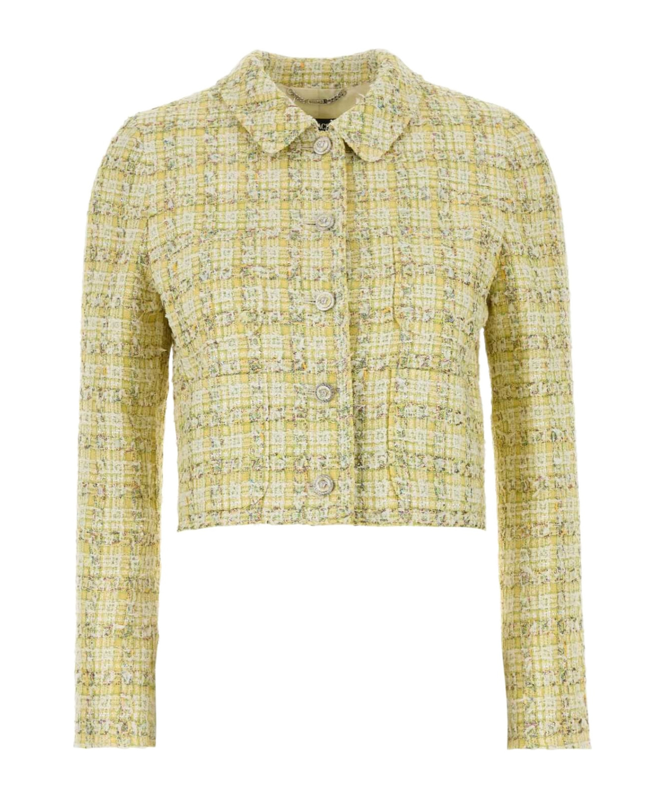 Versace Women's Multicolor Tweed Blazer | Size It 40 | 10176791a13465 Color 2ya50 In Nude