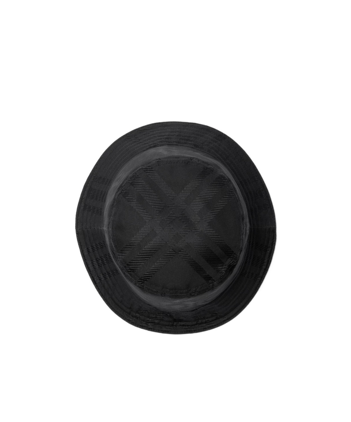 Burberry Check Bucket Hat In Black