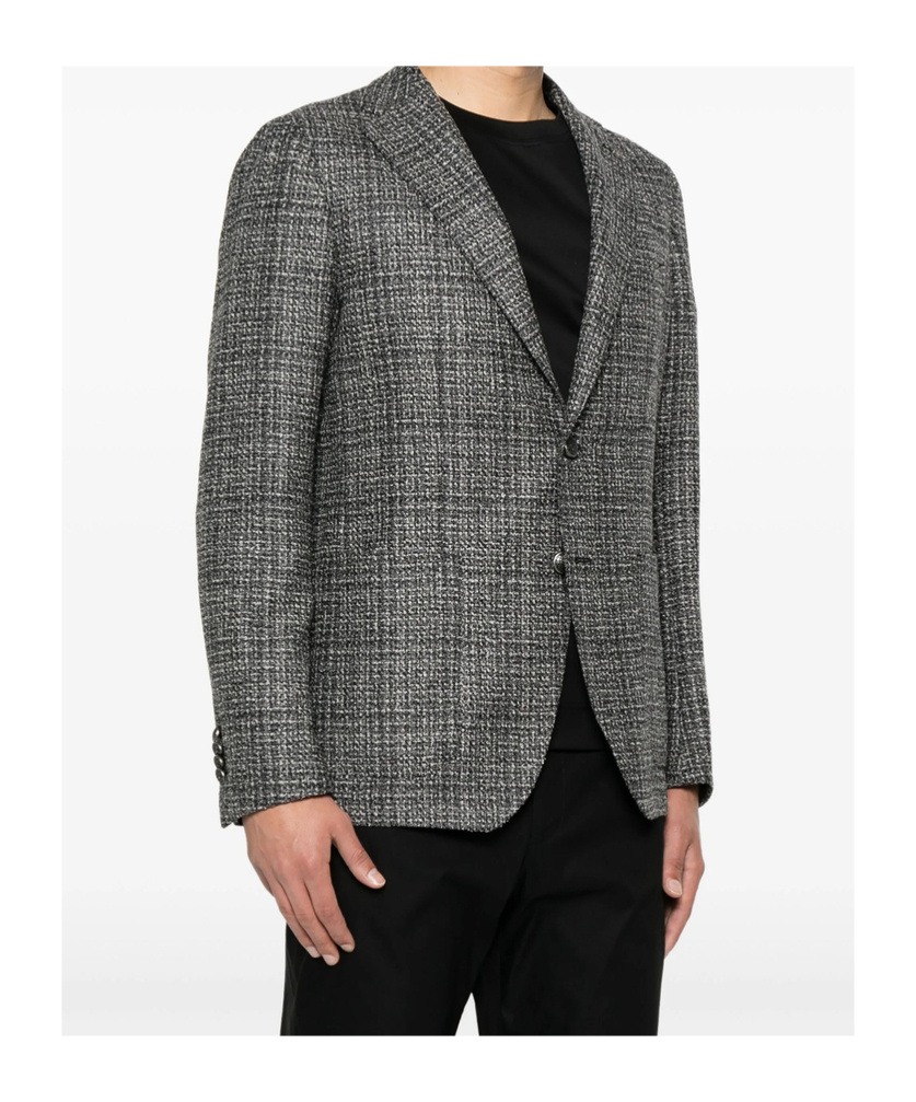 Tagliatore Long Sleeve Blazer In Gray