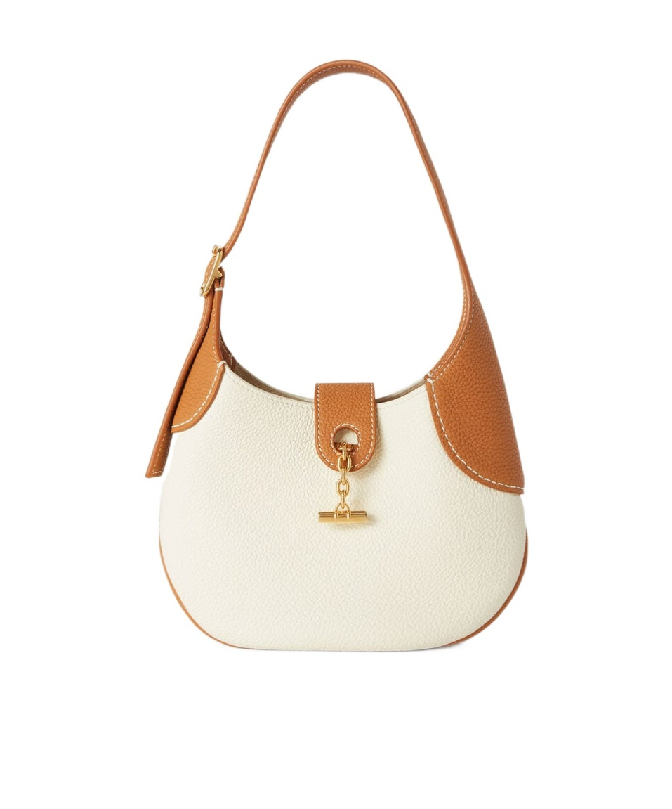 Loro Piana Hammered Calfskin Toggle-fastening Bag