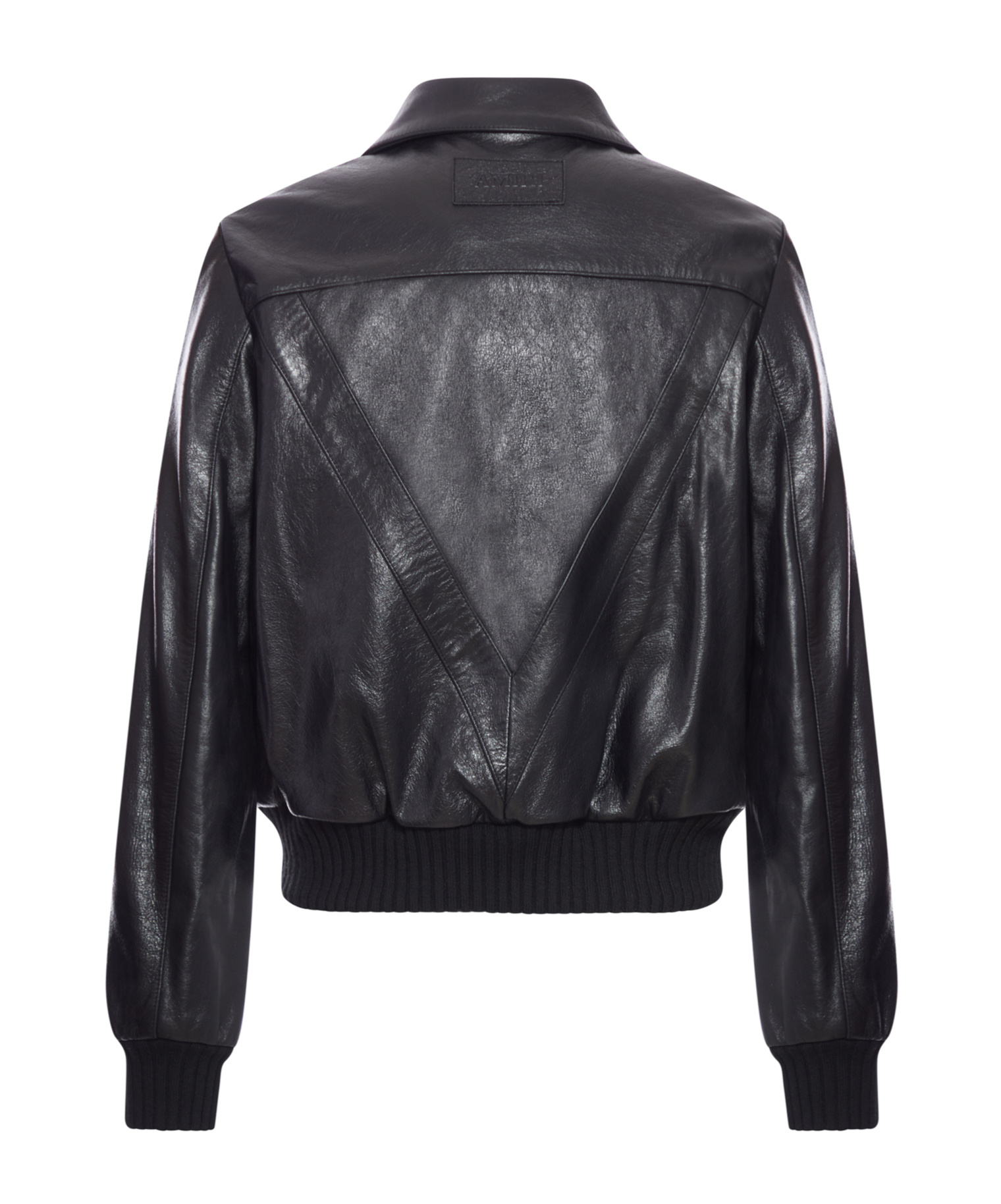 Amiri Double Pocket Leather Jacket In Black