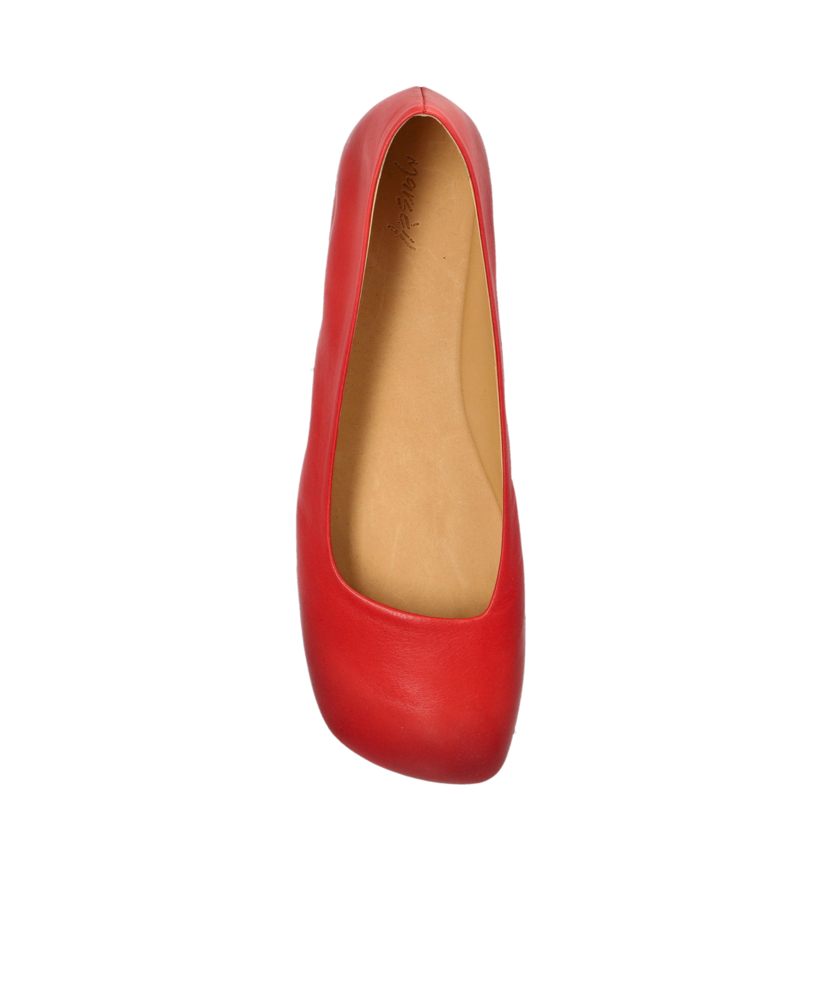 Shop Marsèll Square Toe Slip-on Ballerina Shoes In Red