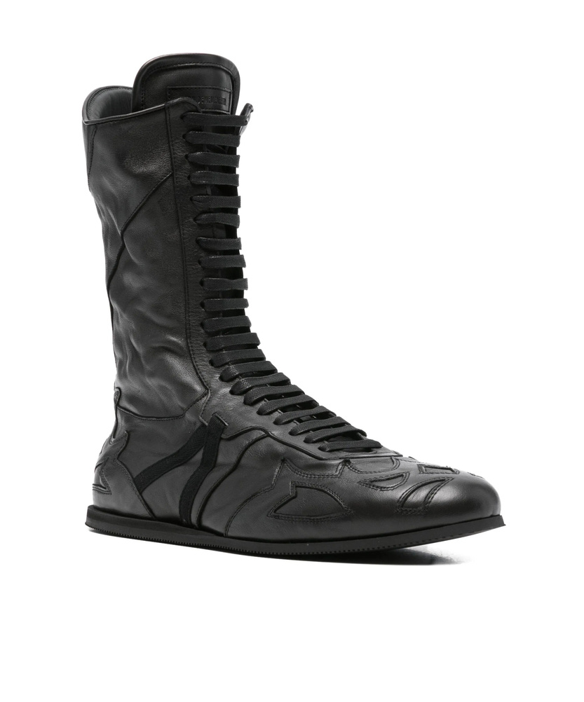 Ann Demeulemeester Palne High-top Boxing Sneakers In Black