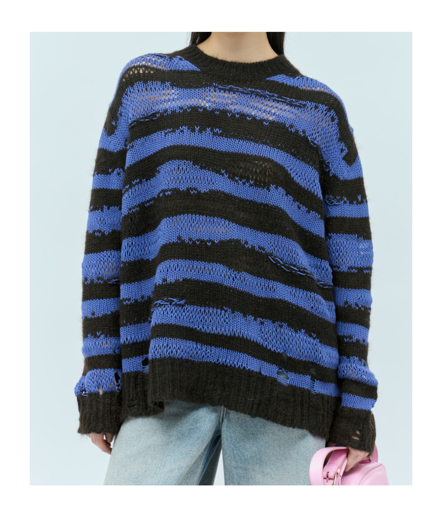 Acne Studios Make An Old Striped Pullover In Black