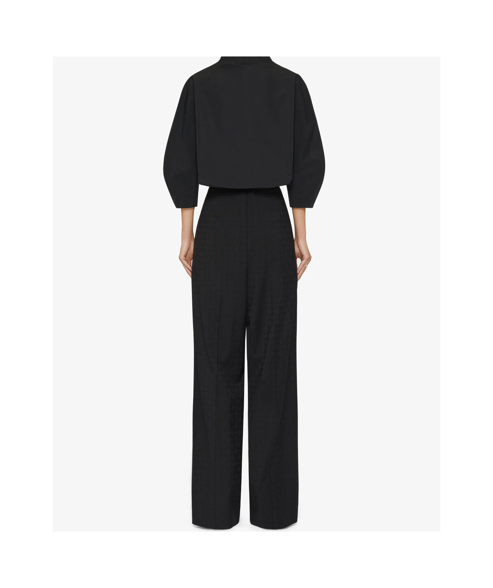 Givenchy Flare Tailored Pants In Wool And Mohair In Black