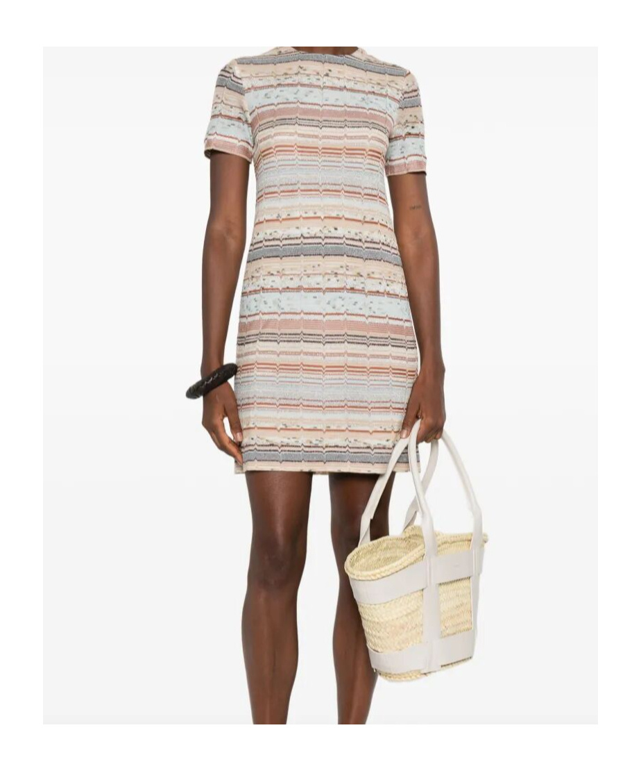 Missoni Mini Dress With Horizontal Stripes In Multi