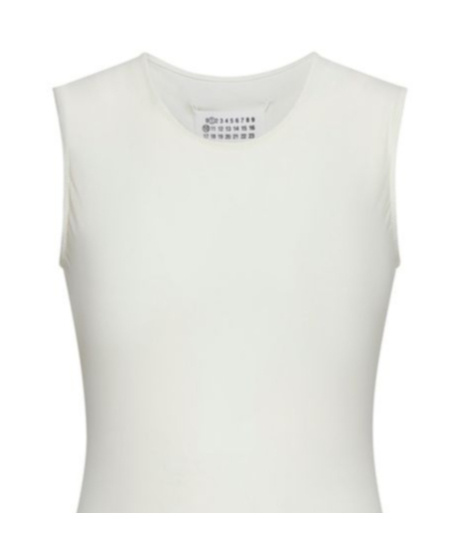 Maison Margiela Jersey Bodysuit In White