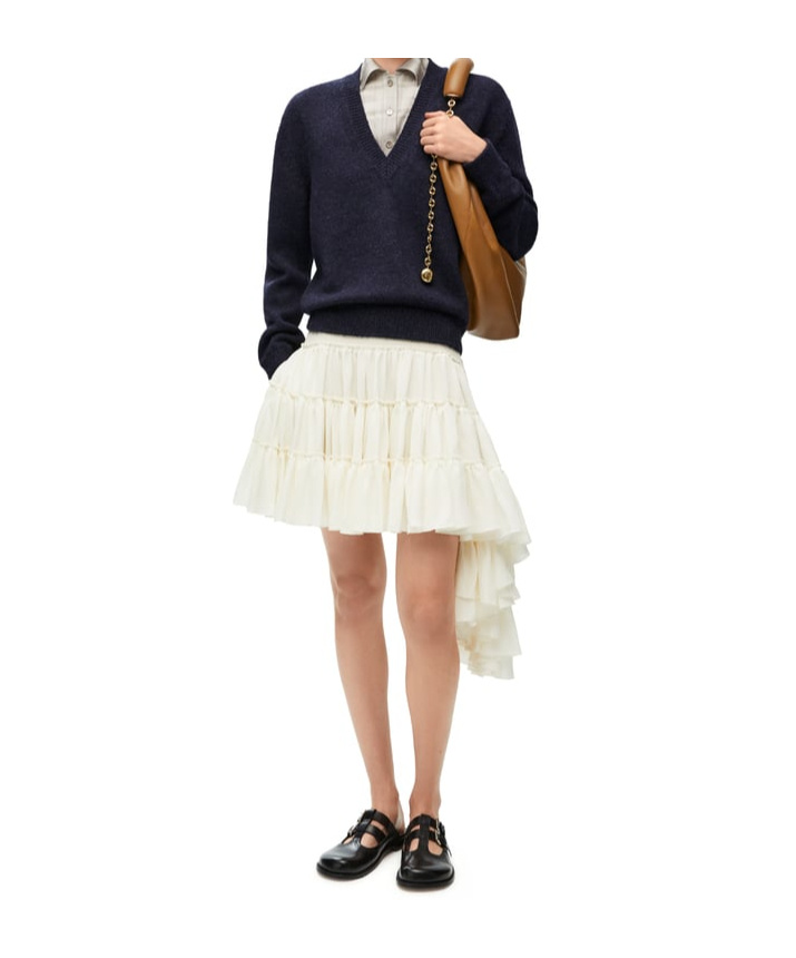 Loewe Trompe L'oeil Sweater In Wool And Silk In Black