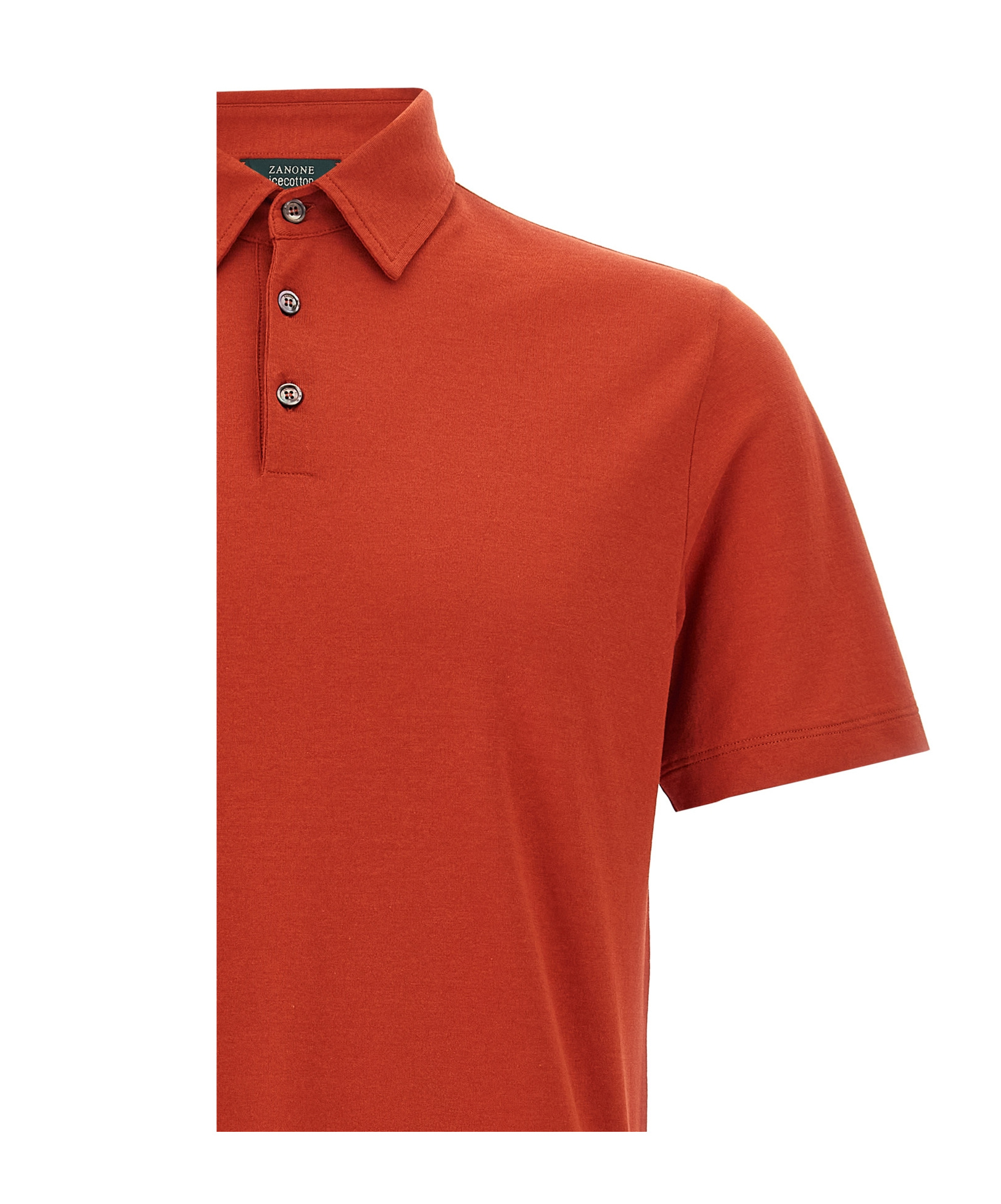 Zanone 'ice Cotton' Polo Shirt In Red