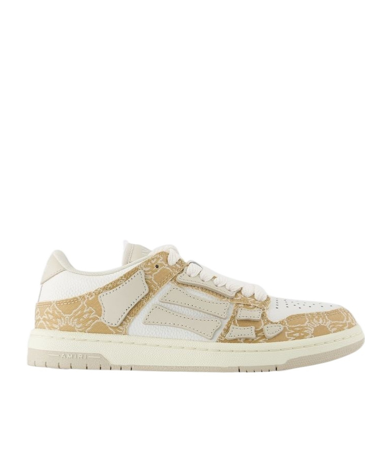 Amiri Ma Quad Skel Top Low Sneakers In White