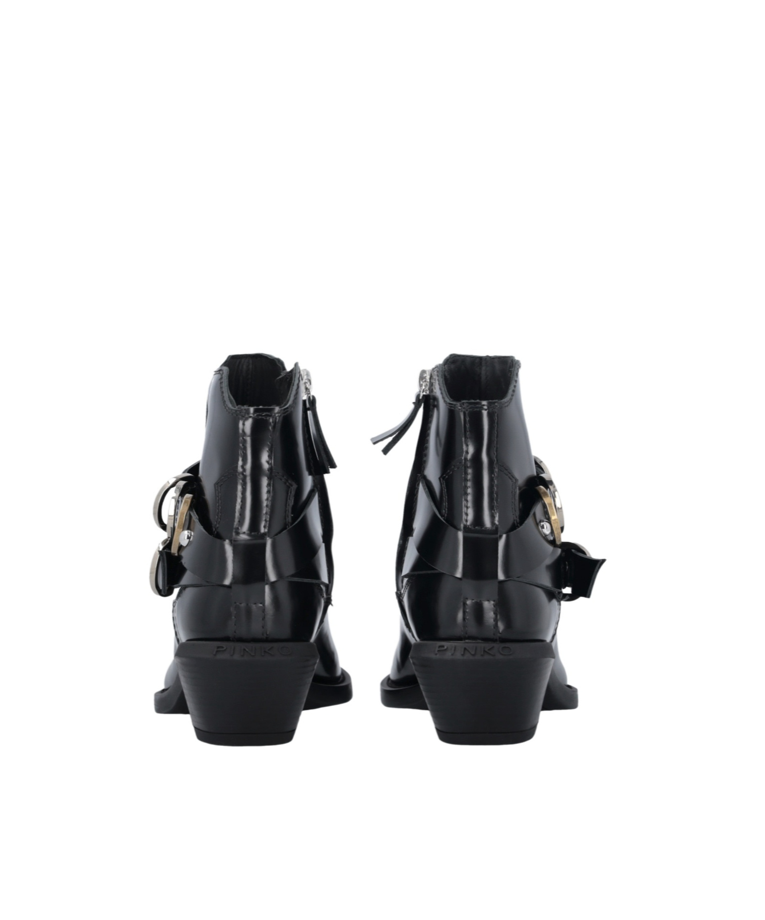 Pinko Pointed Ankle Boots In Black