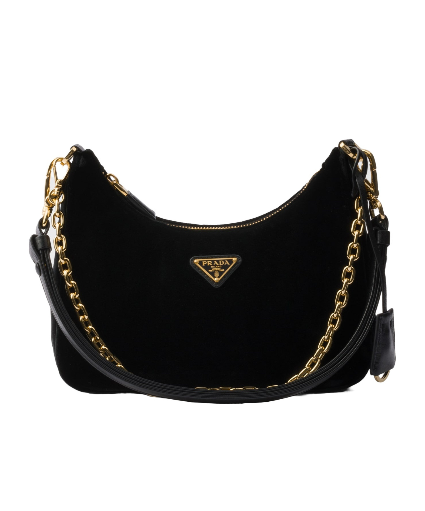 Prada Re-edition Mini Bag Aus Samt In Black