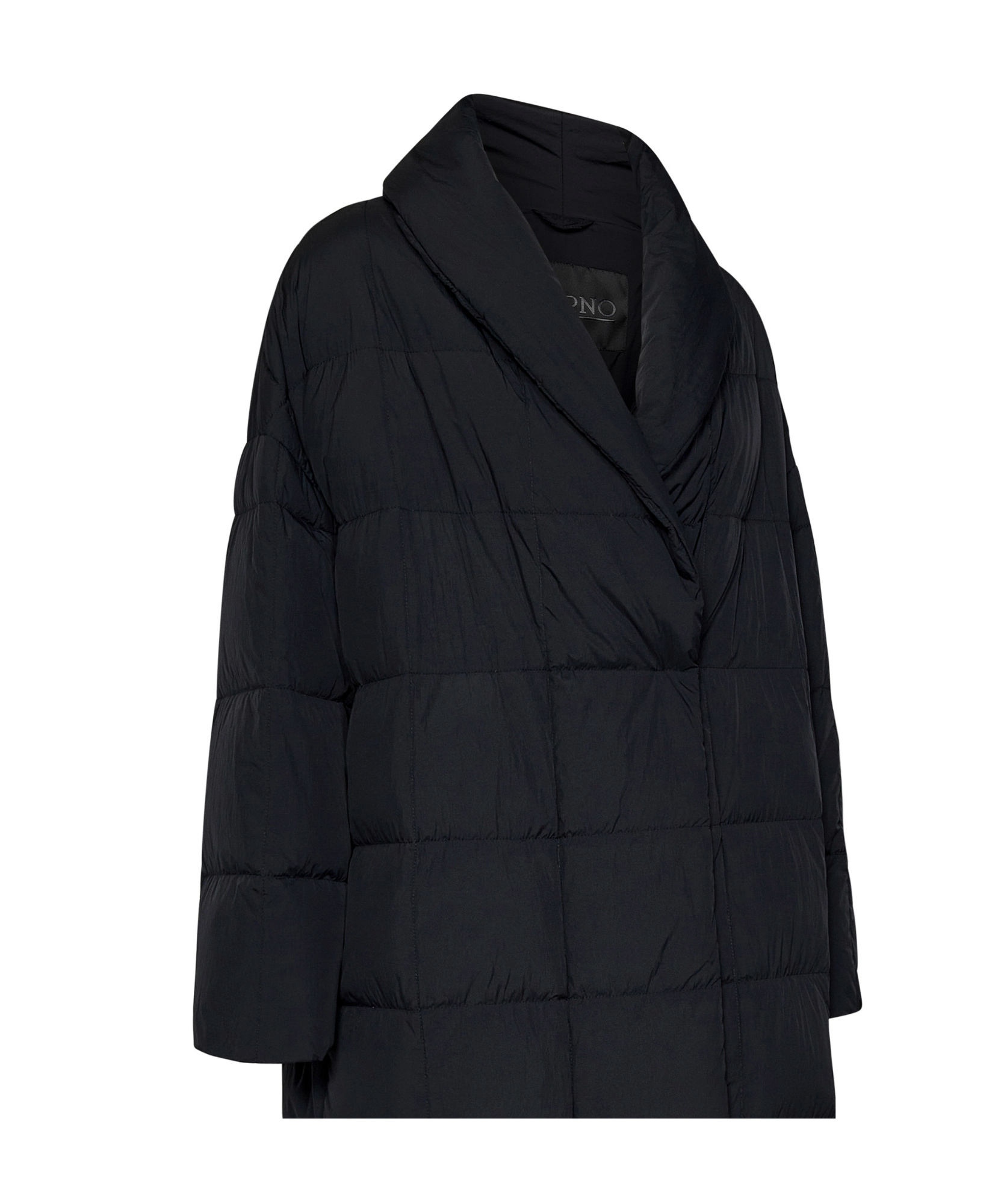 Herno Oversized Long-sleeved Down Jacket In Black
