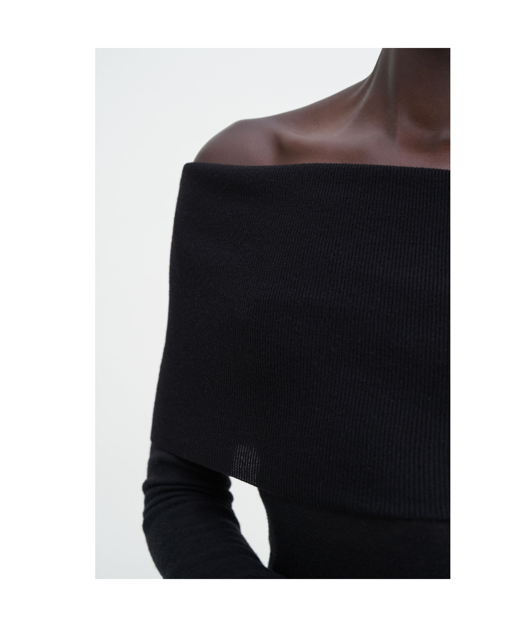 Filippa K Light Off Shoulder Top In Black
