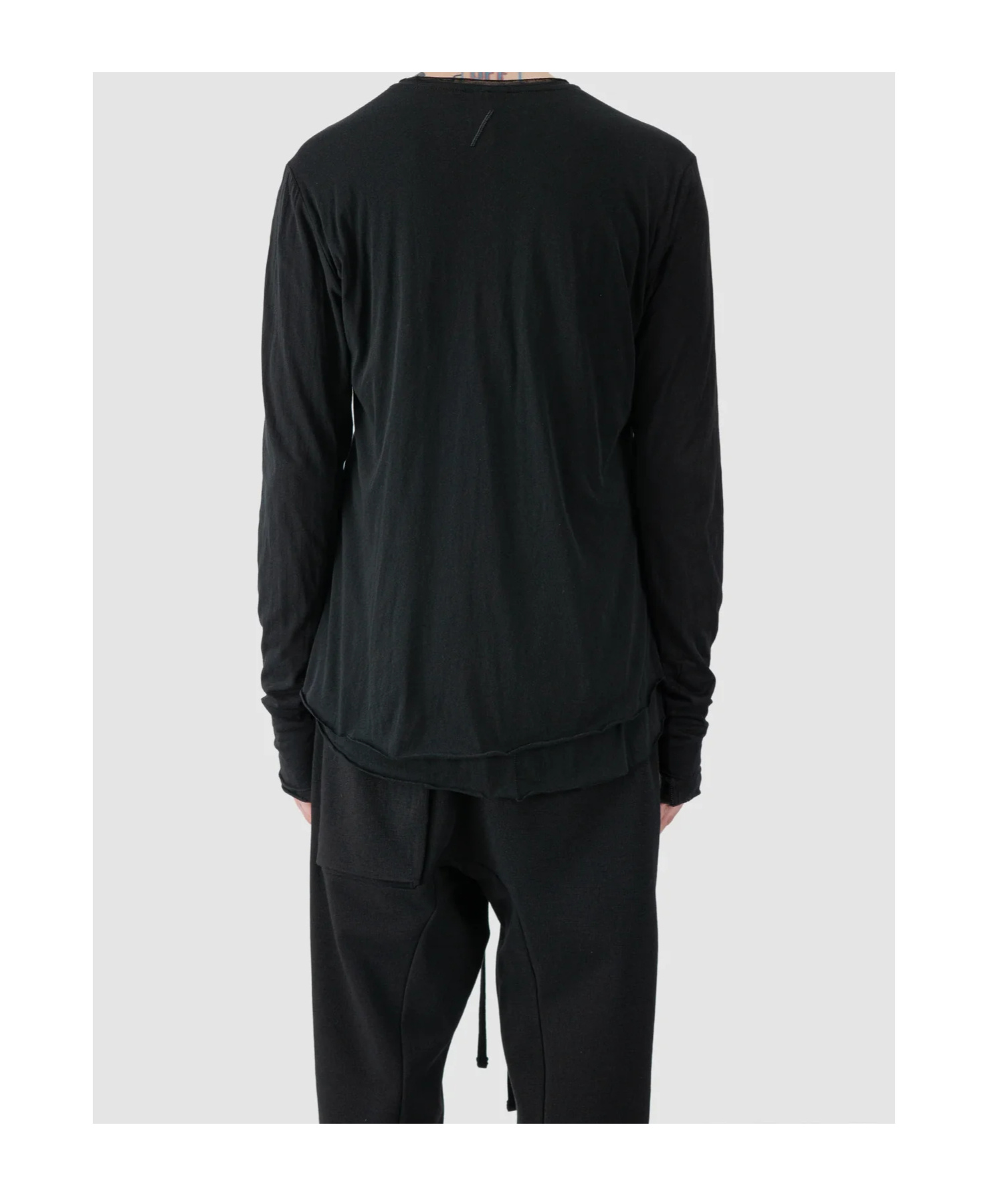 Thom Krom Layered Long-sleeve Sweater In Black