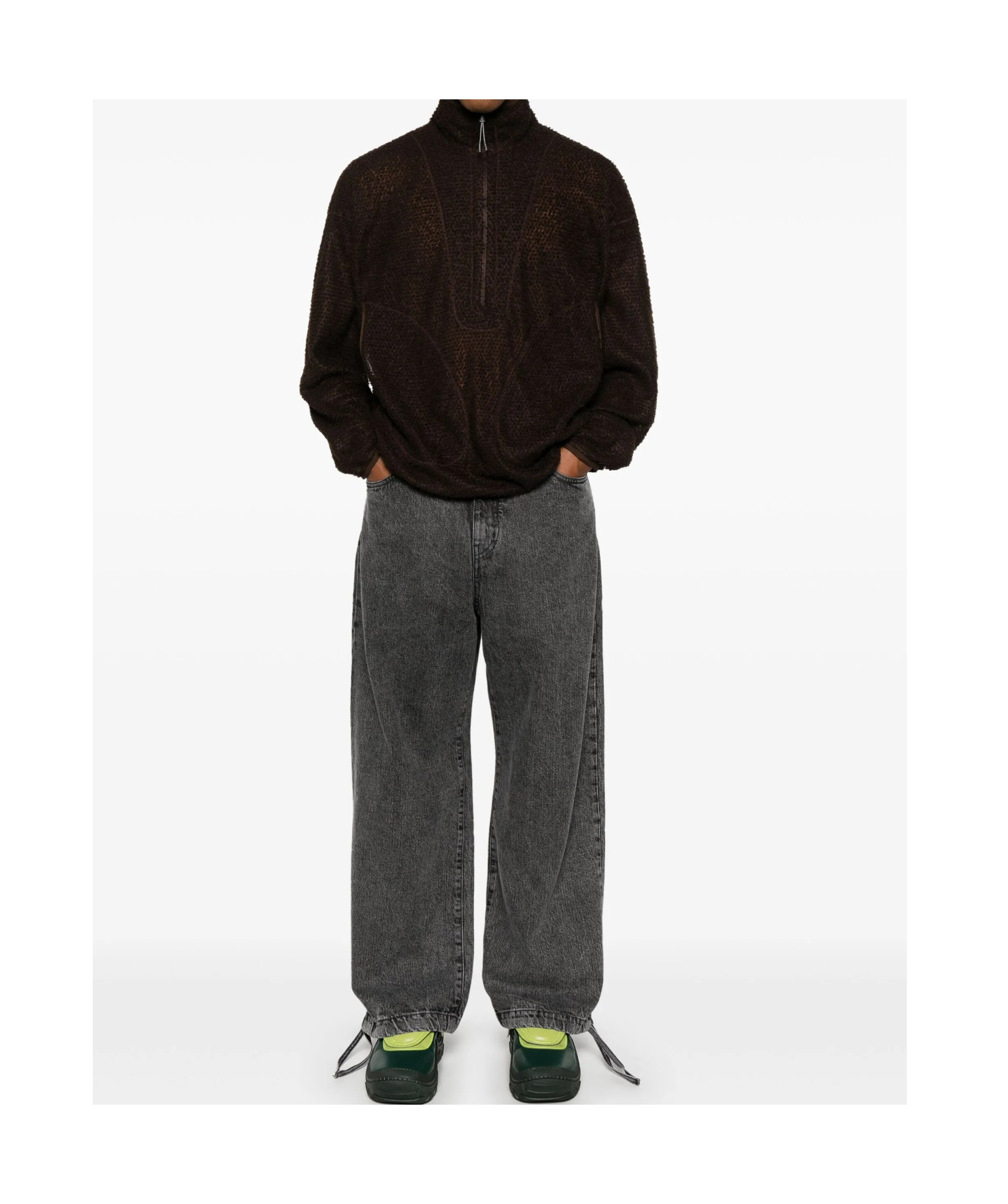 Roa Alpha Direct Half Zip Sweater In Brown