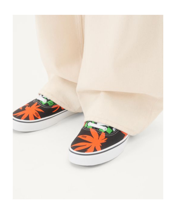Valentino Garavani And Vans Low-top Fabric Trainer With Vlogo Checkerboard Print And Tropical Leaves In Multi