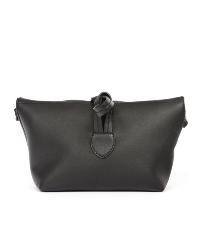Maison Margiela Rectangular Leather Clutch Loop Handle In Black