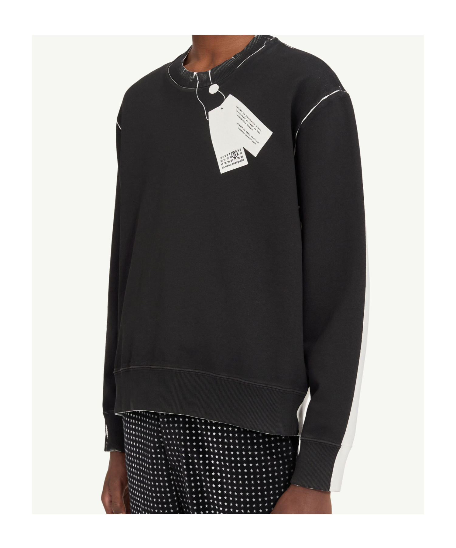 Mm6 Maison Margiela Trompe L'oeil Sweatshirt In Black