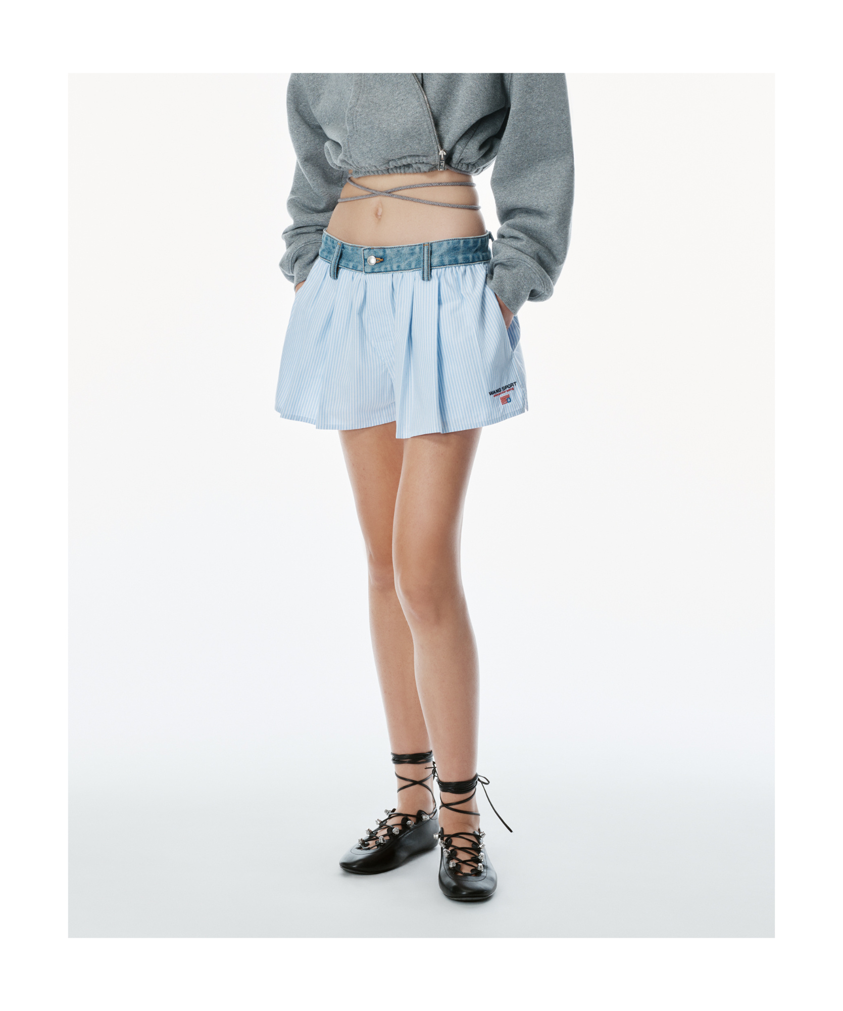 Alexander Wang T T By Alexander Wang Boxer Shorts In Blue