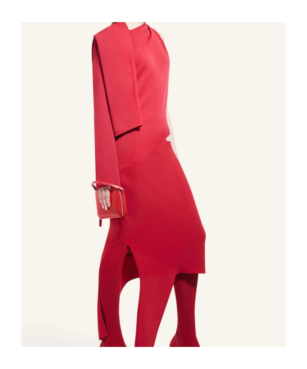 Shop Courrèges Cloud Chained Bag In Red