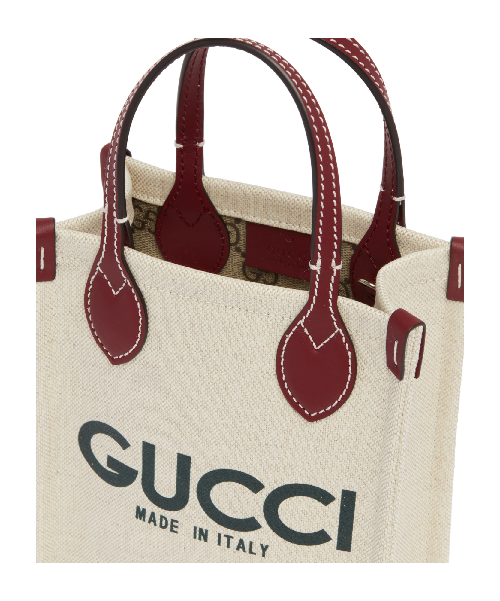 Gucci Logo-print Tote Bag In White