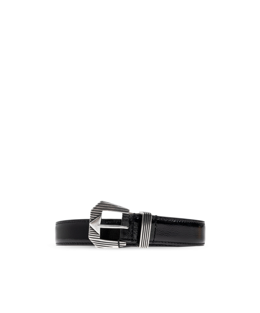 Iro Stitching Detail Belt In Black