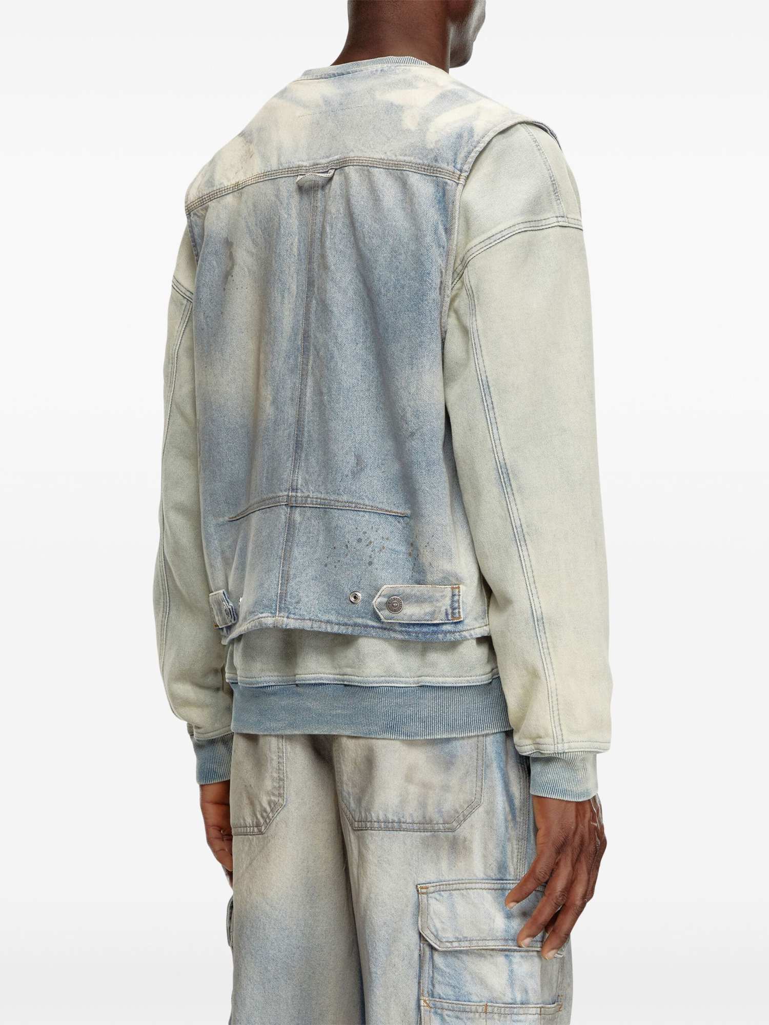 Diesel Pocketed Gilet Vest In White