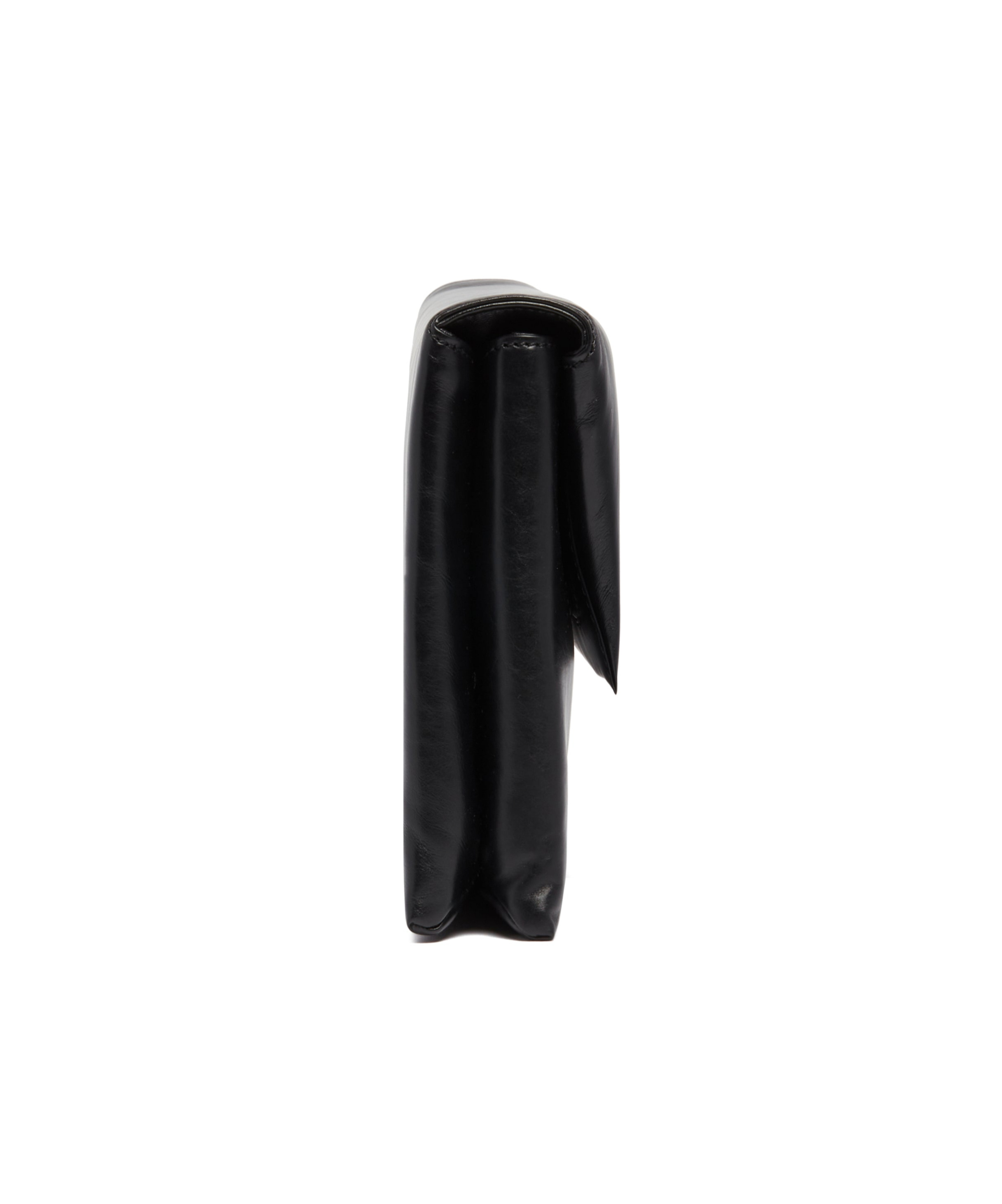 Jil Sander Logo-print Leather Clutch Bag In Black