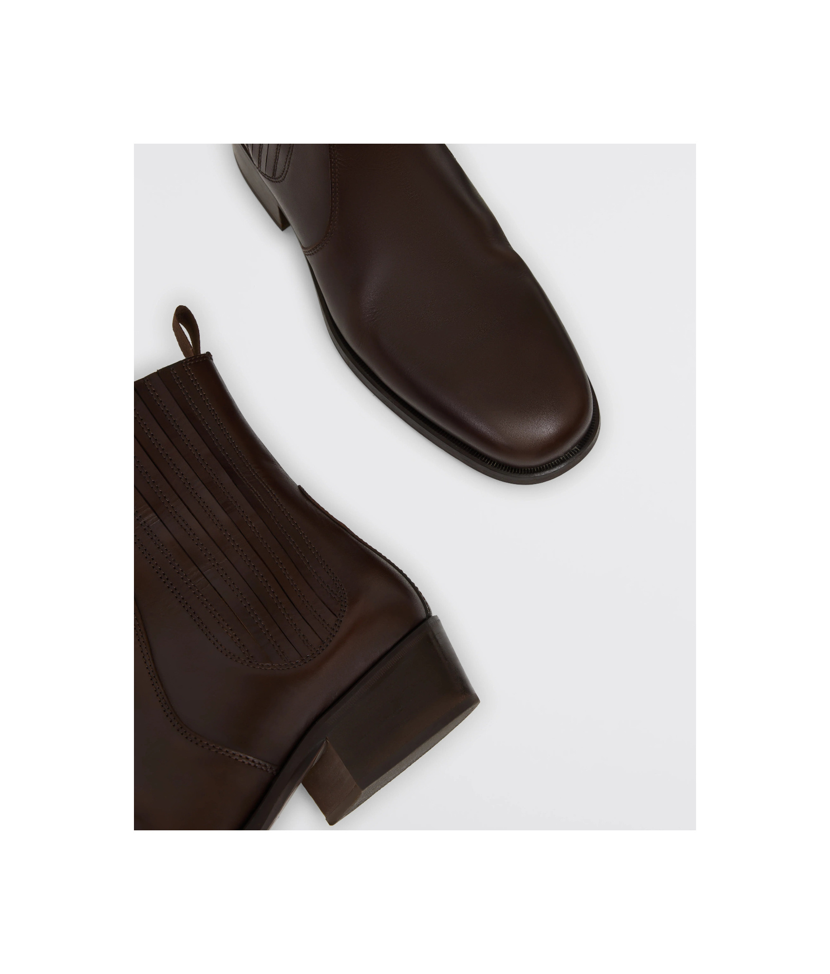 Lemaire Brown Leather Chelsea Boots In Black