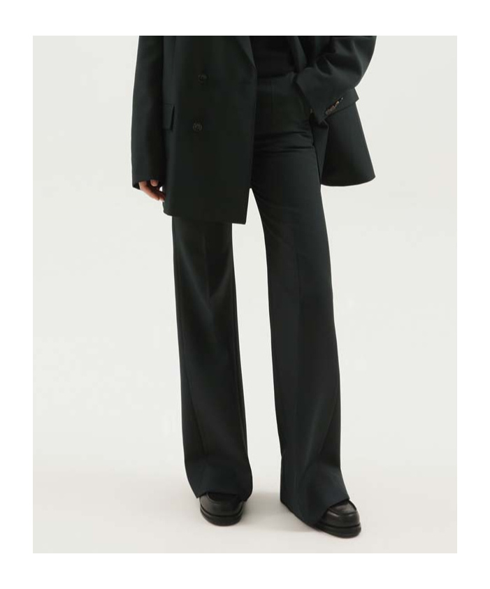 1989 Studio Cotton Flared Trousers In Green