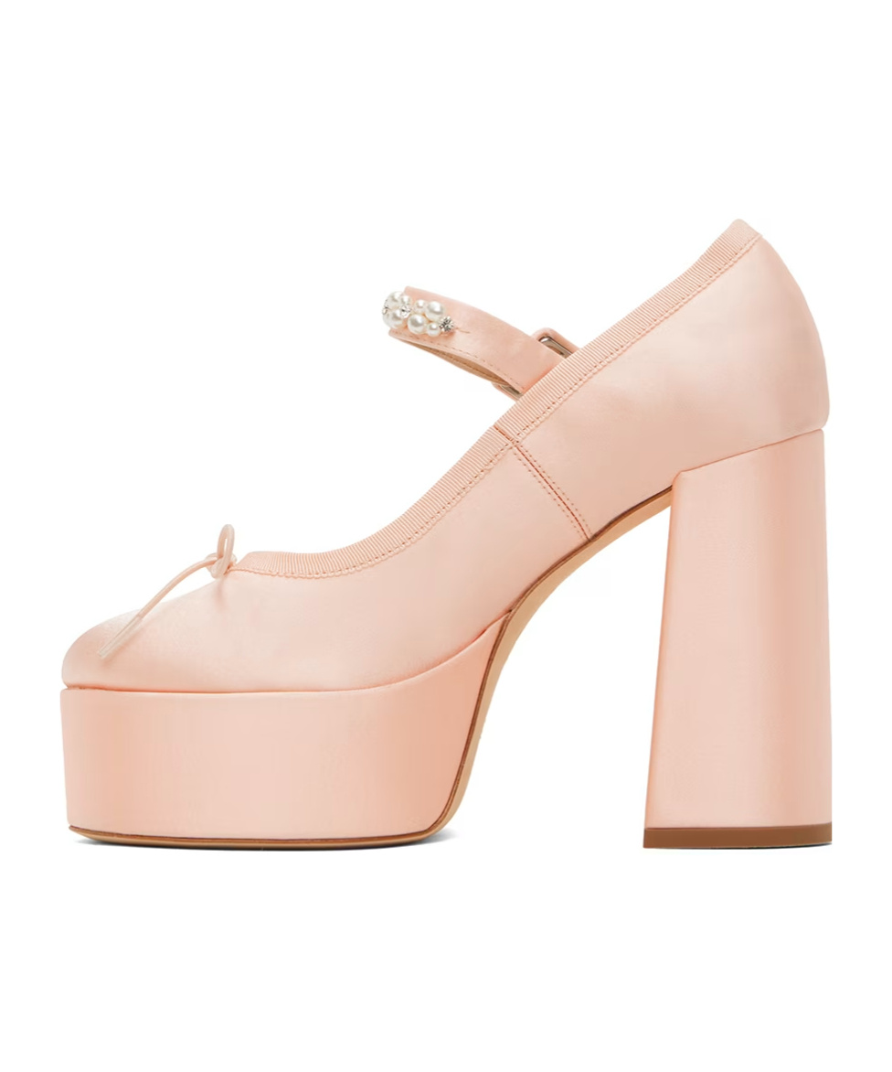 Shop Simone Rocha Beaded Heart-shaped High Heels In Nude